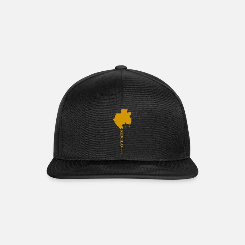 Gabon Salutations Jaune - Casquette snapback - noir/noir