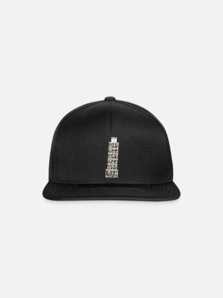B4RCODE. Pisa - Snapback Cap - Schwarz/Schwarz