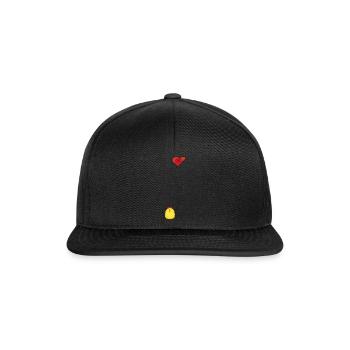 Niedliches Huhn in der Liebe-Geschenk-Idee - Snapback Cap - Schwarz/Schwarz - Vorne