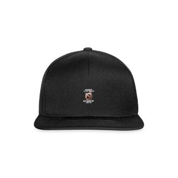 Yorkshire Terrier Vorsicht vor dem Herrchen - Snapback Cap - Schwarz/Schwarz - Vorne