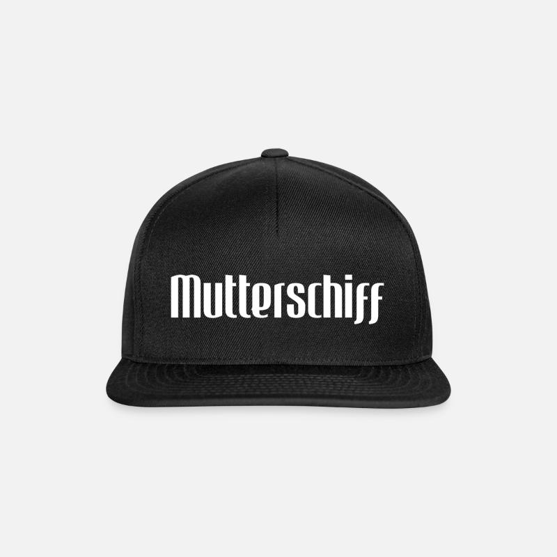 Muttertagsgeschenk - Mutterschiff Schwangerschaft - Snapback Cap - Schwarz/Schwarz