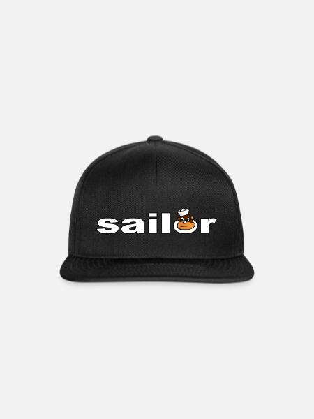 SAILOR - Snapback Cap - Schwarz/Schwarz