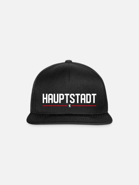 HAUPTSTADT BERLIN BÄR - Snapback Cap - Schwarz/Schwarz