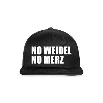 No weidel no merz - Snapback Cap - Schwarz/Schwarz - Vorne
