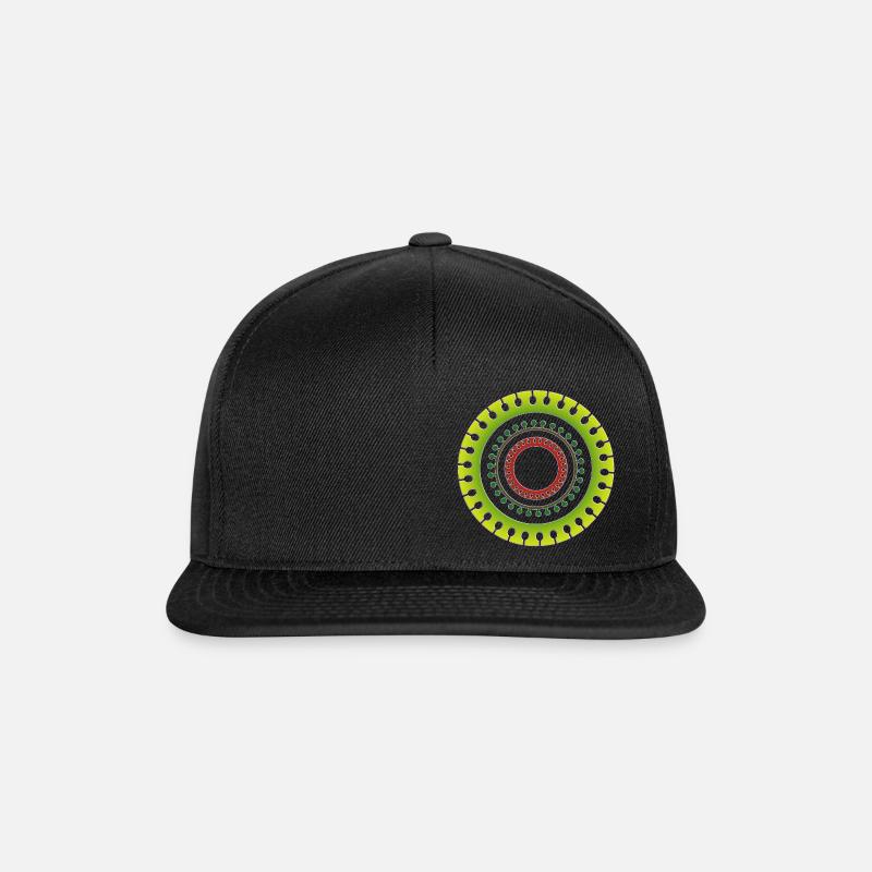 symbol goa psy tattoo tribal - Snapback Cap - Schwarz/Schwarz