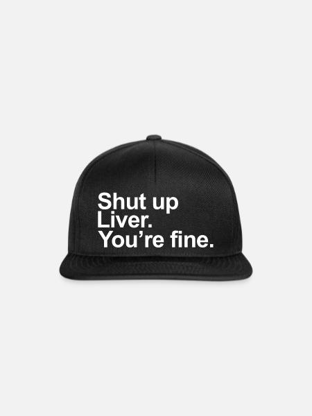 LIVER SHIRT - Snapback Cap - Schwarz/Schwarz
