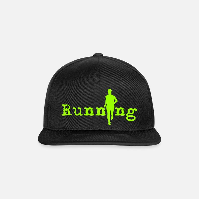 Running - Snapback Cap - Schwarz/Schwarz
