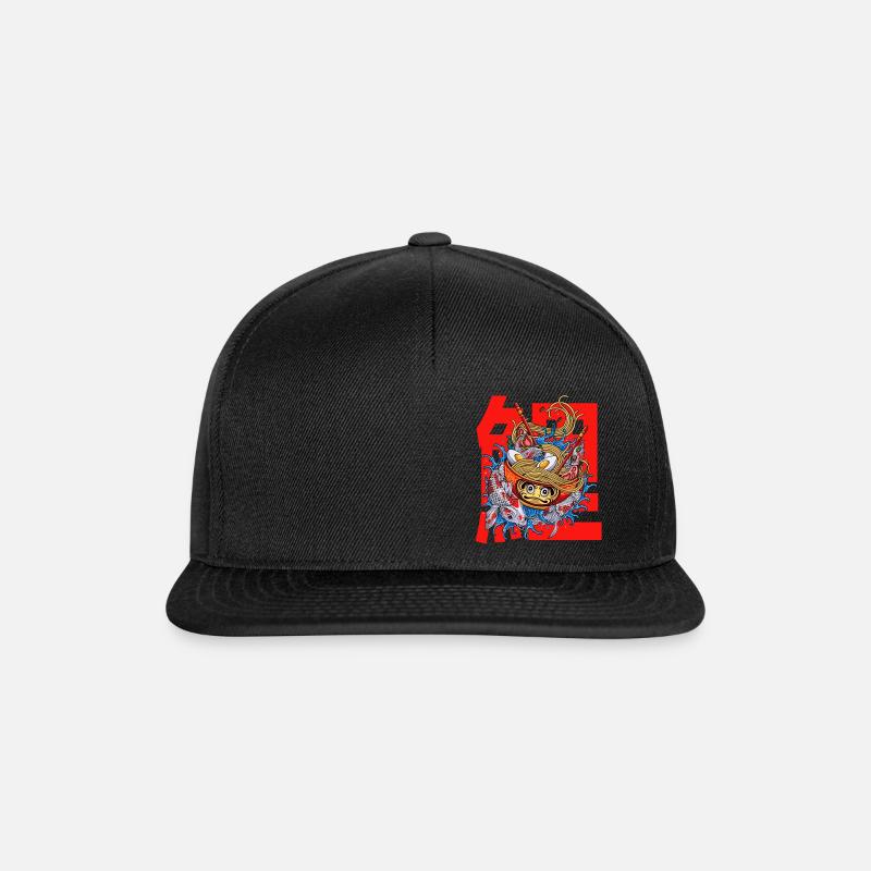 Ramen japonais - Casquette snapback - noir/noir