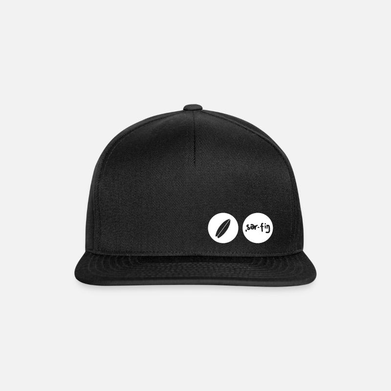 Surf Surf - Double Cercle - Casquette snapback - noir/noir