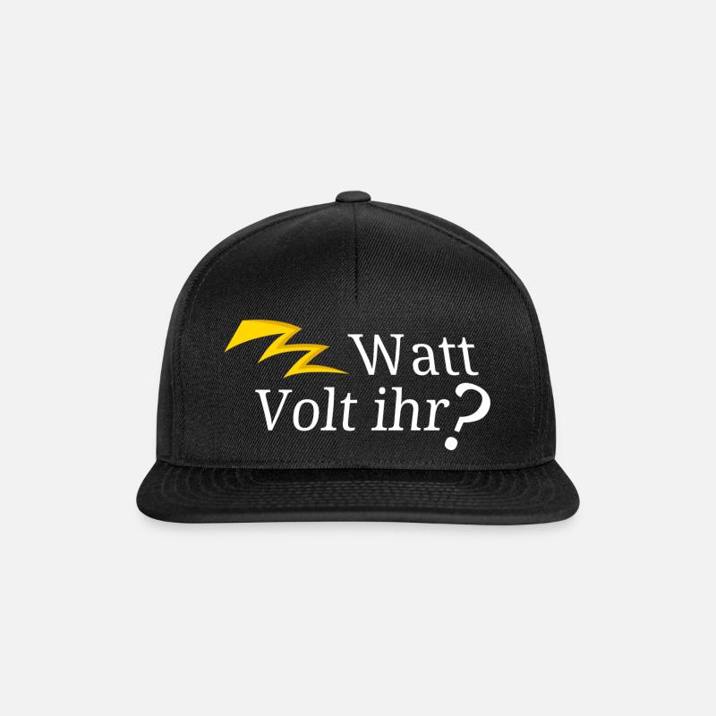 Elektrische Cap - Snapback Cap - Schwarz/Schwarz