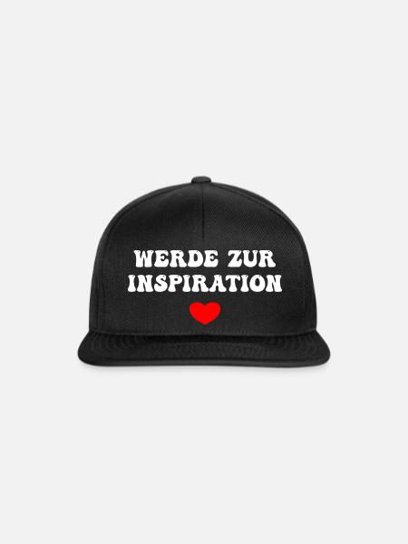 Werde Zur Inspiration - Snapback Cap - Schwarz/Schwarz