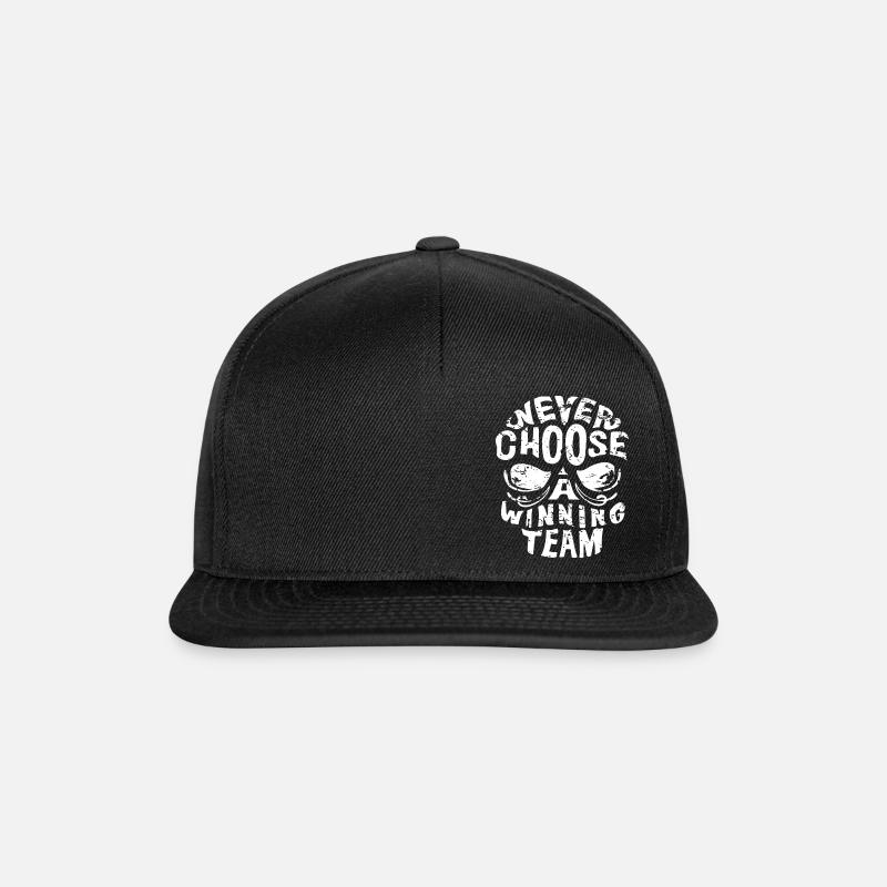 never choose a winning team old school - Snapback Cap - Schwarz/Schwarz