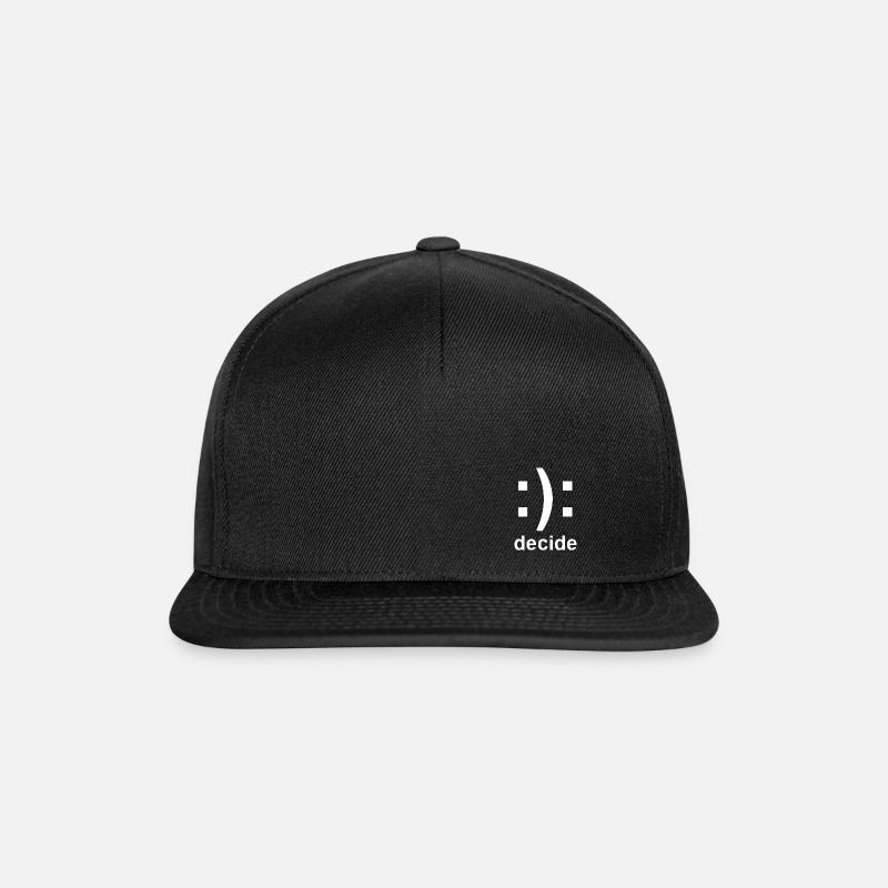 decide [white] - Snapback Cap - Schwarz/Schwarz