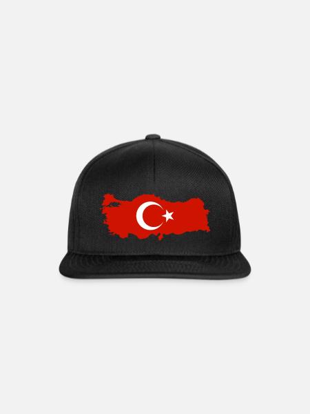 Türkei - Snapback Cap - Schwarz/Schwarz