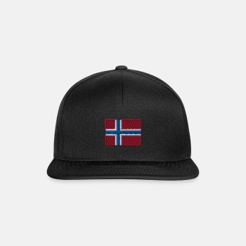 Norsk flagg (brodert) - Snapback cap