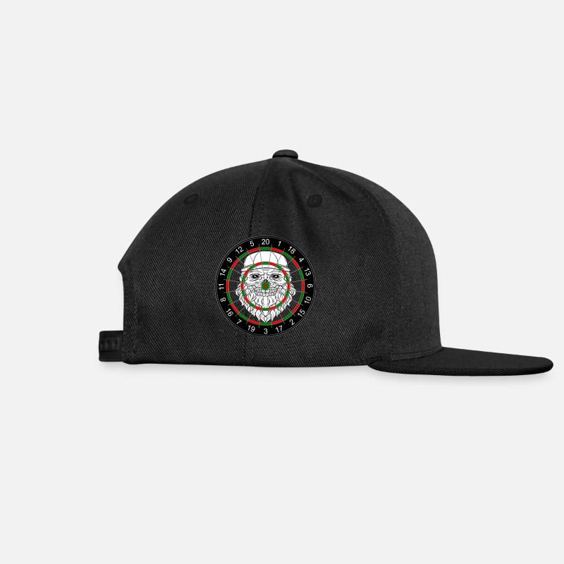 Fléchette Crâne Crâne Barbe Mauvais Style Barbe Cool - Casquette snapback - noir/noir