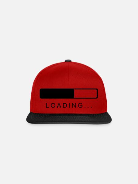 loading balken Ladebalken Computer - Snapback Cap - Rot/Schwarz