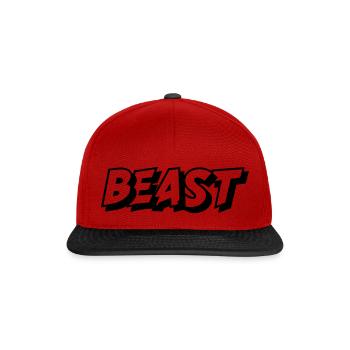 Beast - Snapback Cap - Rot/Schwarz - Vorne