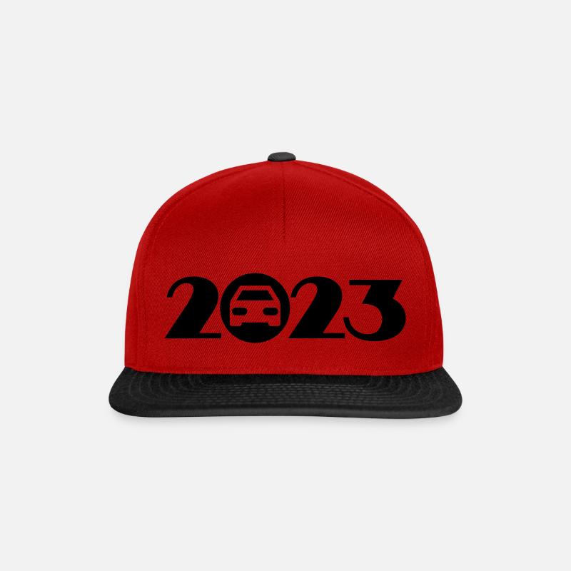Reise, Autoreise, Urlaub 2023 - Snapback Cap - Rot/Schwarz