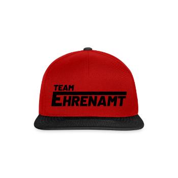 team ehrenamt - Snapback Cap - Rot/Schwarz - Vorne
