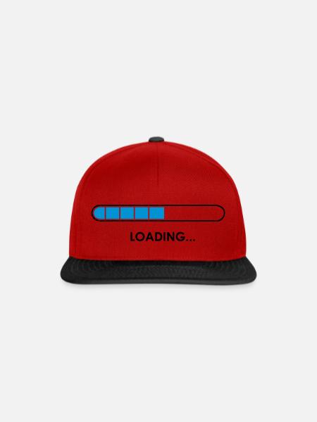 Universelles Loading Symbol - Snapback Cap - Rot/Schwarz