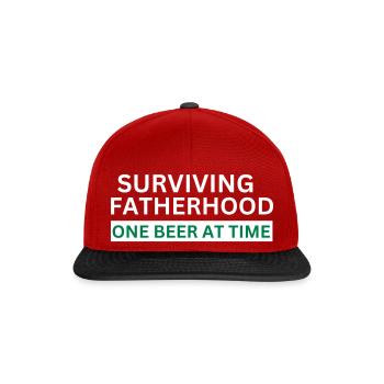 SURVIVING FATHERHOOD ONE BEER AT TIME - Casquette snapback - rouge/noir - Devant
