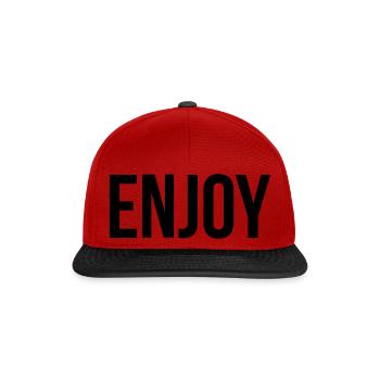 ENJOYSpruch - Snapback Cap - Rot/Schwarz - Vorne