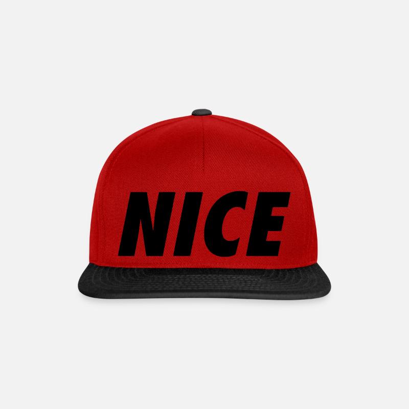 Nice - Snapback Cap - Rot/Schwarz