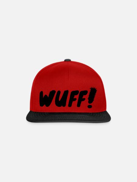 WUFF! - Snapback Cap - Rot/Schwarz