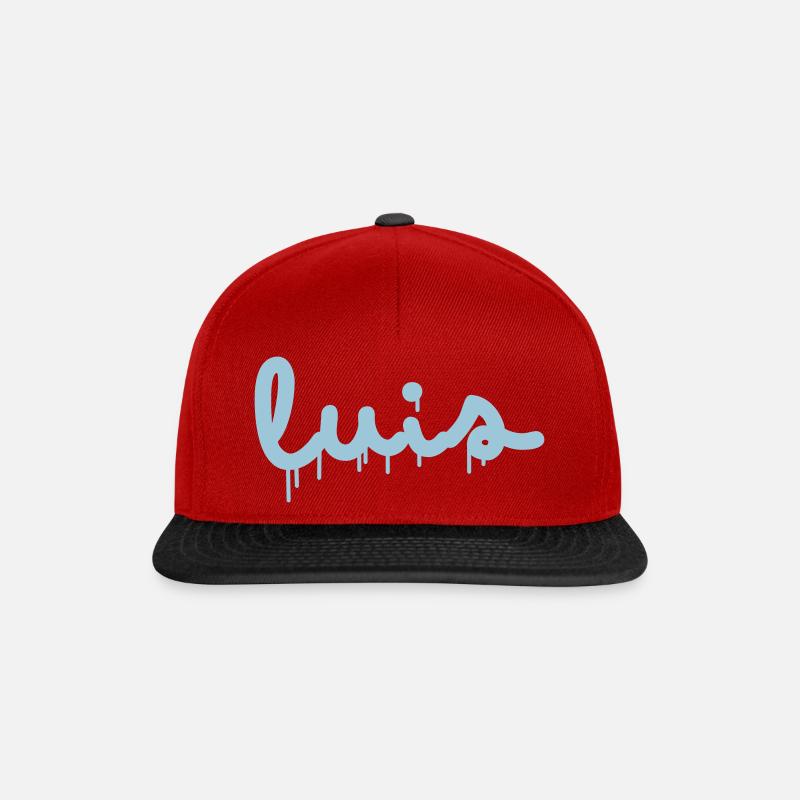 Nom: Luis - Casquette snapback - rouge/noir