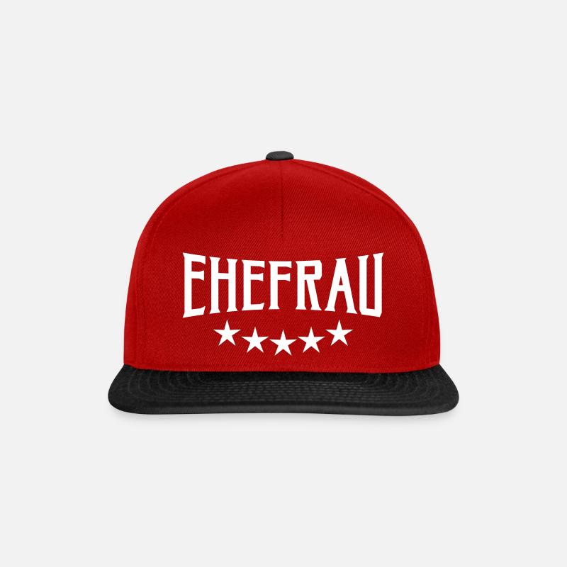 102 Beste Ehefrau 5 Sterne - Snapback Cap - Rot/Schwarz