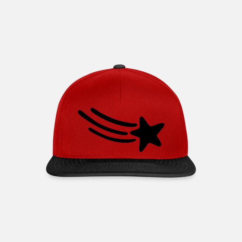 star shooting star - Snapback Cap - red/black