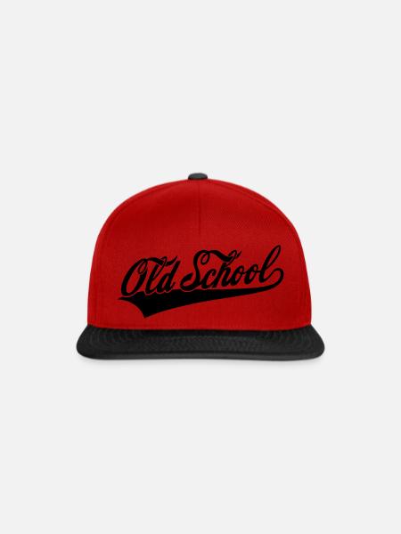 Old School - Snapback Cap - Rot/Schwarz
