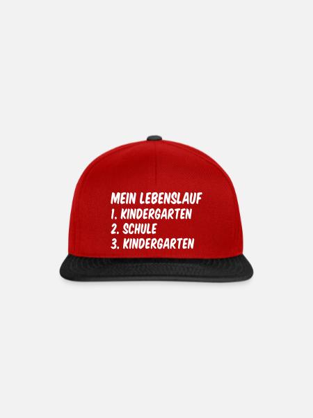 Lebenslauf Kinderpflegerin Erzieherin - Snapback Cap - Rot/Schwarz