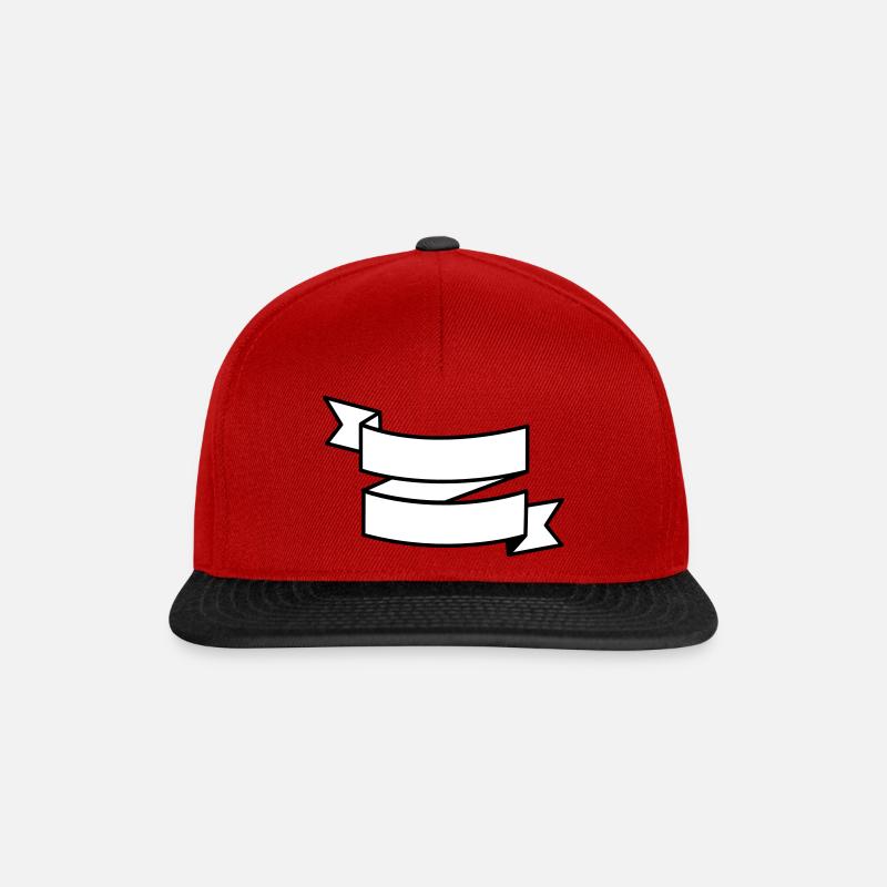White Ribbon Banner - Snapback Cap - red/black