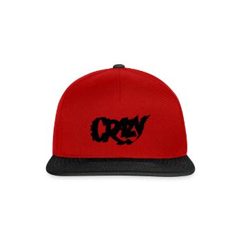 crazy, verrückt, Streetart, Graffiti Style - Snapback Cap - Rot/Schwarz - Vorne