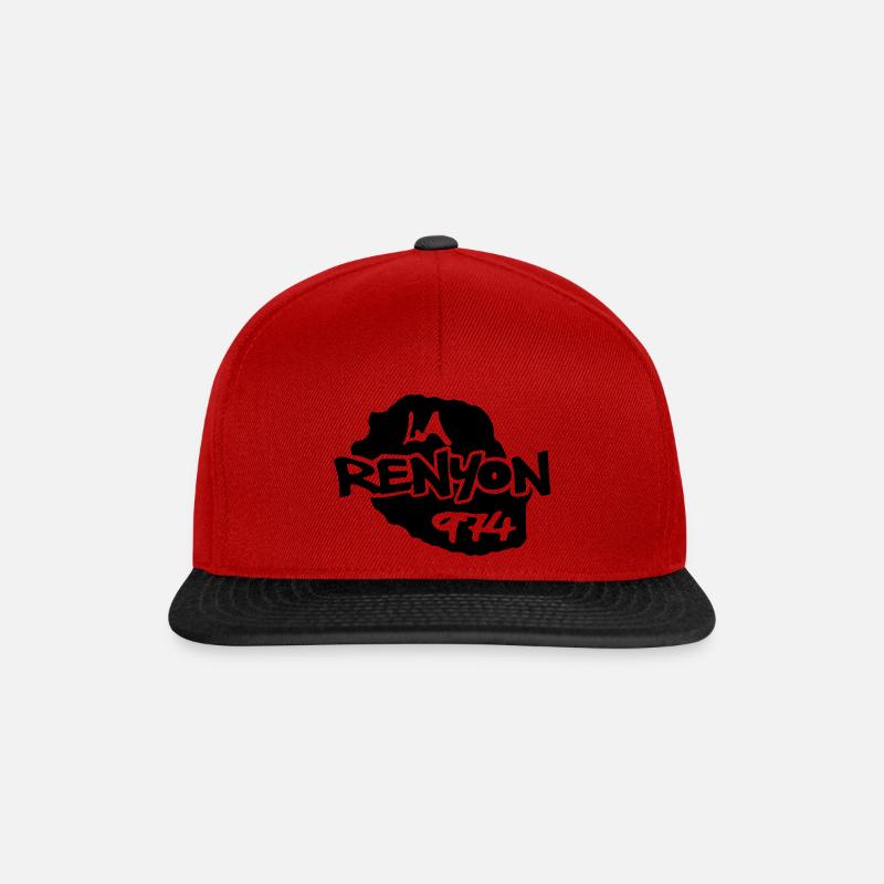 LA RENYON 974 - Casquette snapback - rouge/noir