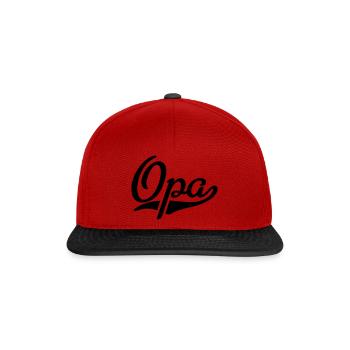 Opa - Snapback Cap - Rot/Schwarz - Vorne