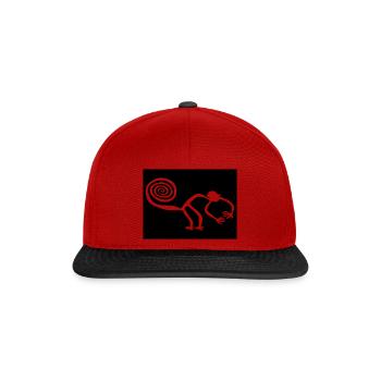 Nazca monkey (recess) - Snapback Cap - red/black - Front
