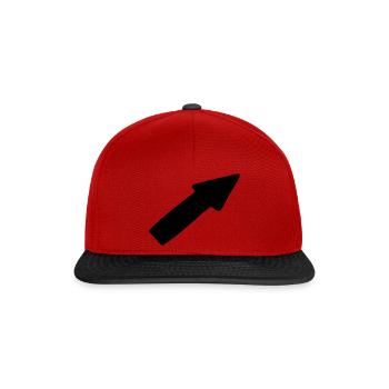 Arrow Symbol 20 Artboard 20 - Snapback Cap - red/black - Front