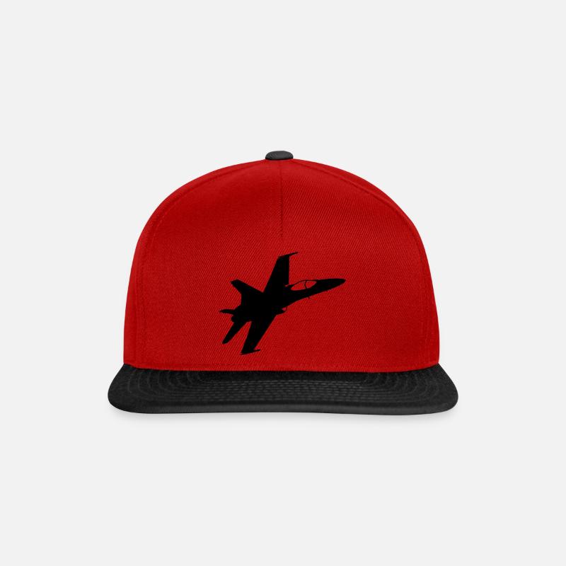 Plane - Snapback Cap - red/black