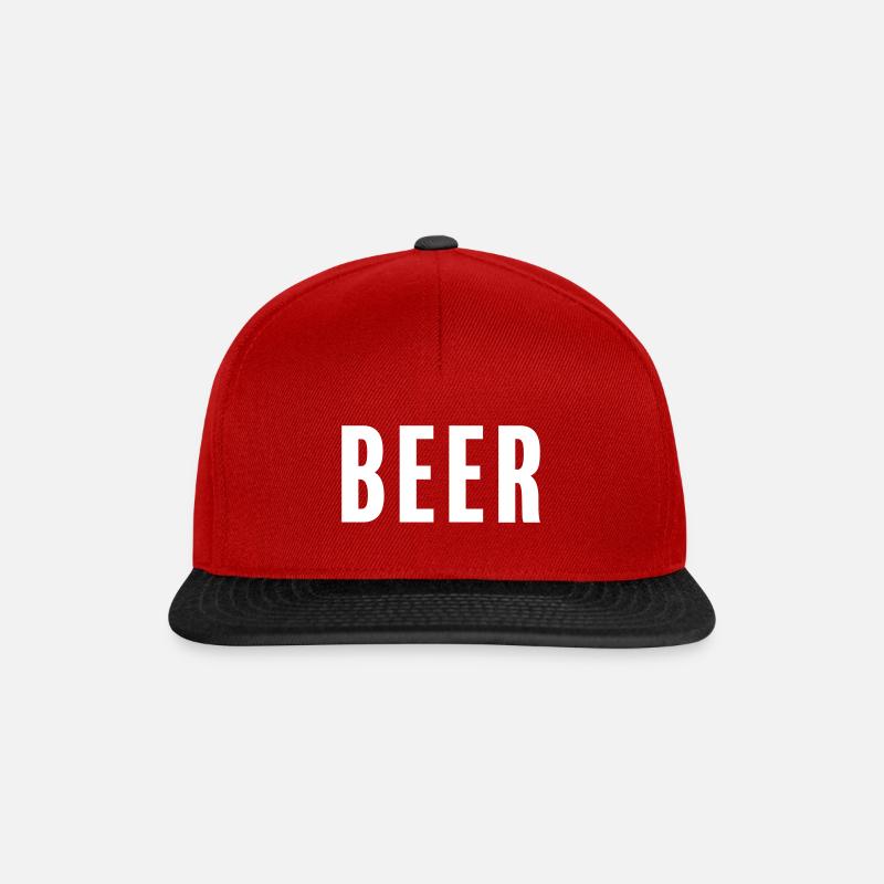 Bier - Snapback Cap - Rot/Schwarz