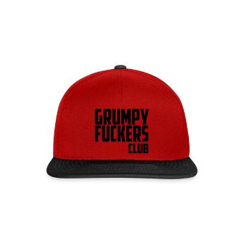 citation drôle grumpy f club - Casquette snapback - rouge/noir - Devant