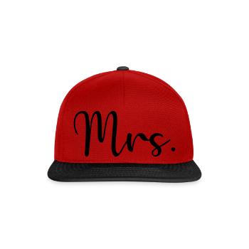 Mrs. - Snapback Cap - red/black - Front