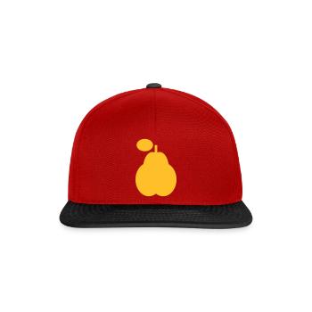 Birne - Snapback Cap - Rot/Schwarz - Vorne