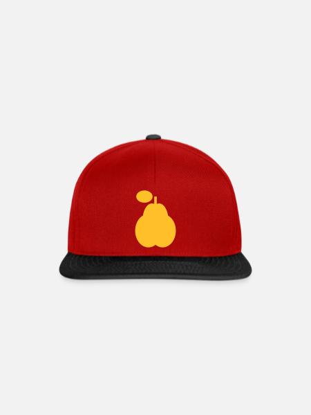 Birne - Snapback Cap - Rot/Schwarz