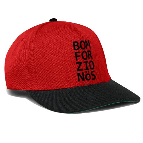 Bomforzionös schwarz vierzeilig - Snapback Cap