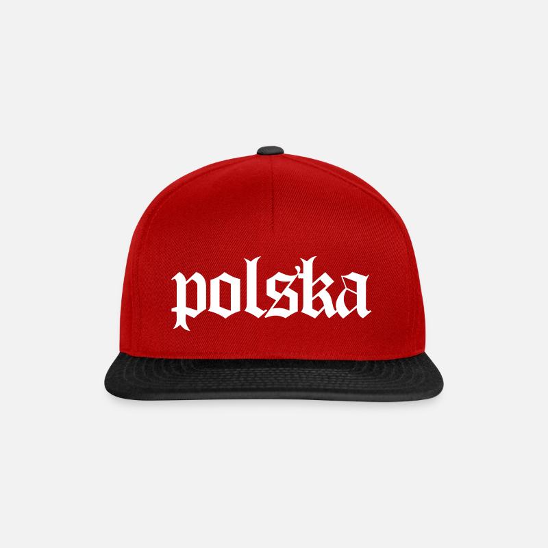 Pologne - Casquette snapback - rouge/noir