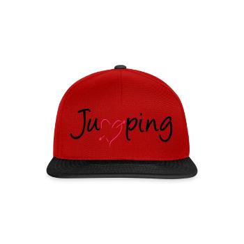 jumping trampoline girl jump jump gift - Snapback Cap - red/black - Front