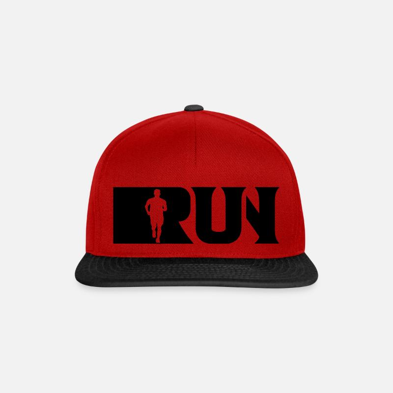 Course à pied - Casquette snapback - rouge/noir